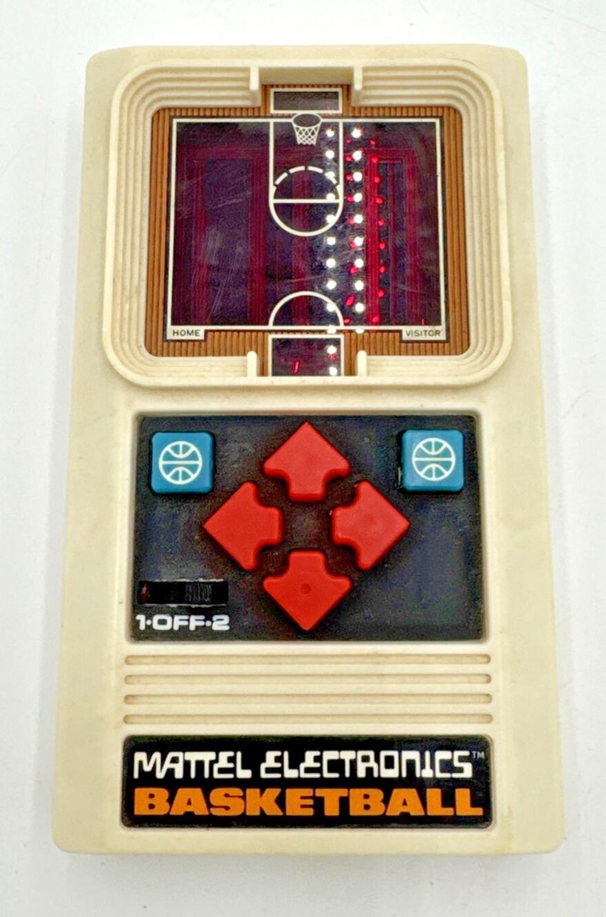 1978 Classic Basketball Handheld Video Game Mattel Electronics Vtg Tested